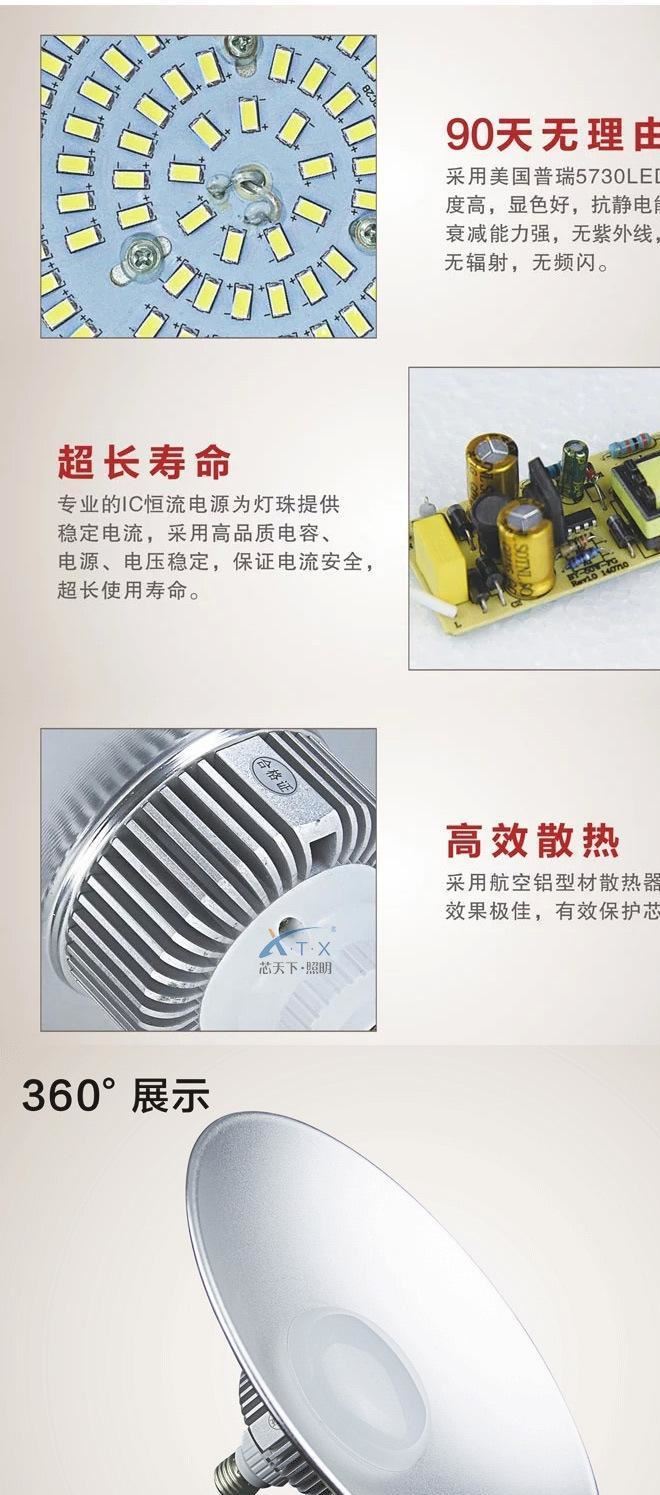 LED工礦燈廠房燈吊燈大功率50W30W100W 150W工廠車間大型超市示例圖8