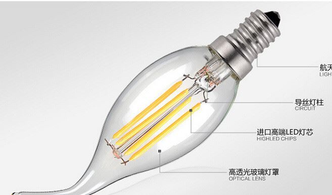 廠家直銷led鎢絲燈 led燈絲燈 復(fù)古愛(ài)迪生燈泡 蠟燭燈 led燈泡示例圖8