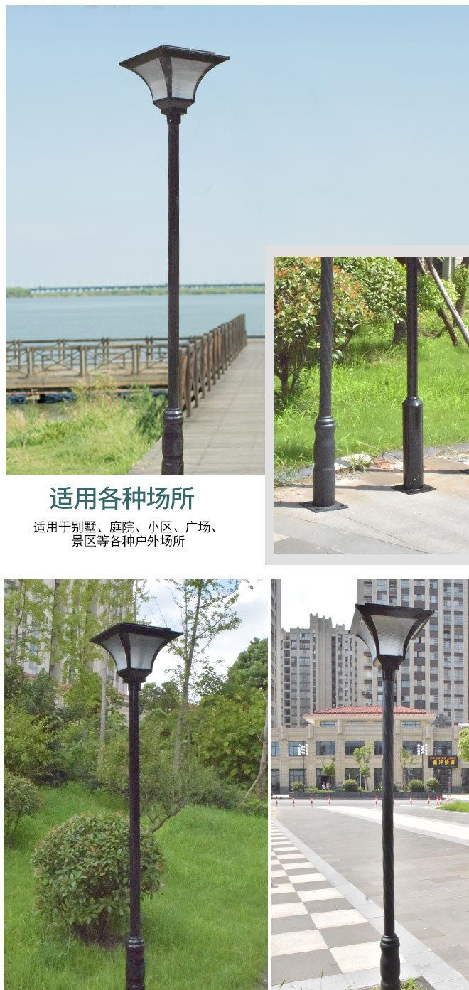 廠家直銷(xiāo)不銹鋼庭院燈 公園景觀燈  別墅小區(qū)花園草坪歐式景觀燈示例圖7