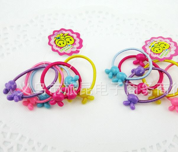 新款兒童米奇，兔頭，星星糖果色卡通皮筋發圈發繩批發*地攤批示例圖5