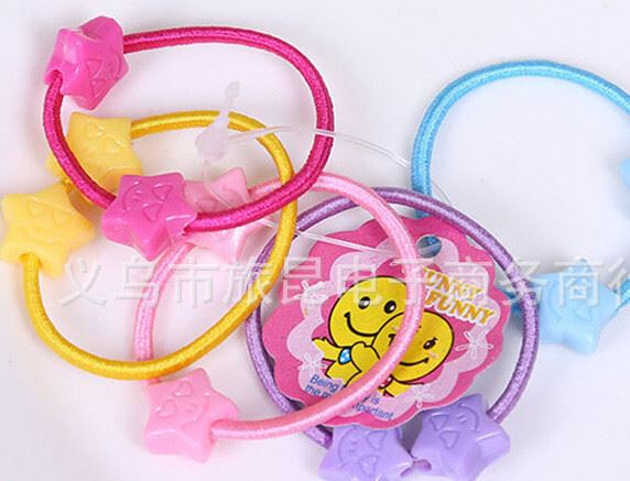 新款兒童米奇，兔頭，星星糖果色卡通皮筋發圈發繩批發*地攤批示例圖12
