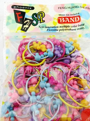 新款兒童米奇，兔頭，星星糖果色卡通皮筋發圈發繩批發*地攤批示例圖14