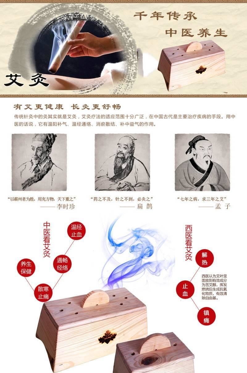 艾灸盒批發(fā)【廠價直銷】三年陳艾條   艾絨批發(fā)新款三眼艾灸器示例圖7