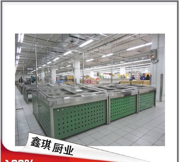 超市冰鲜台 鑫琪超市柜台高品质制冷冰台 冰鲜台示例图4