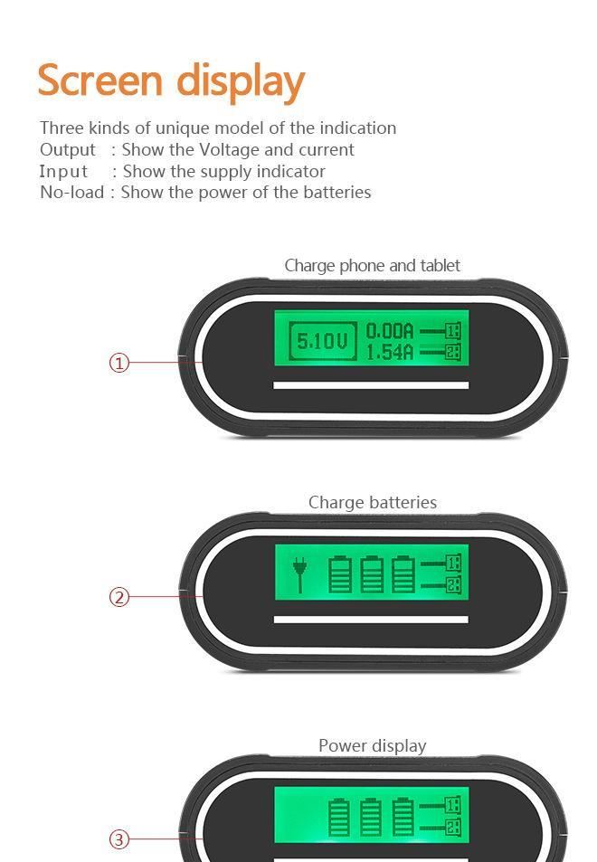 正品TOMO 旺季促銷移動(dòng)電源 通用手機(jī)更換18650電芯充電寶 充電器示例圖40