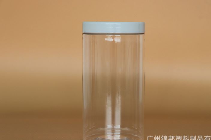 裝水1公斤PET透明圓柱白色蓋塑料食品瓶茶葉罐  廠家現貨包郵示例圖2