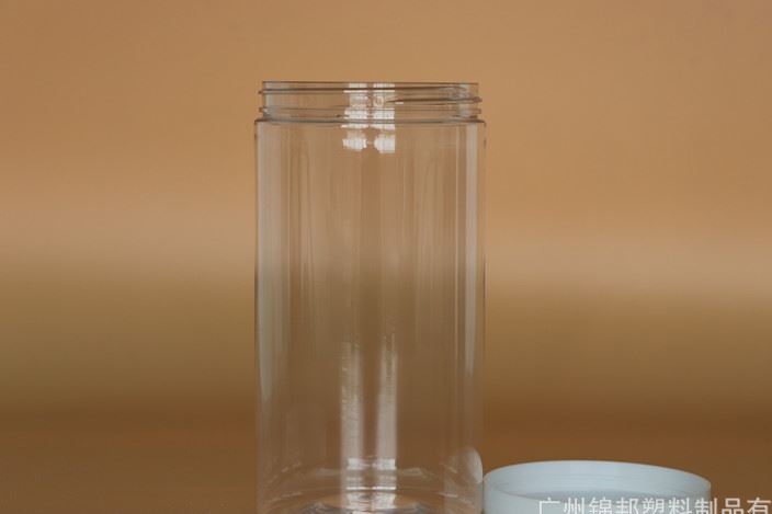 裝水1公斤PET透明圓柱白色蓋塑料食品瓶茶葉罐  廠家現貨包郵示例圖3