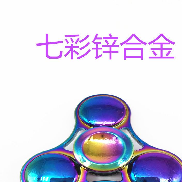 新款炫彩三葉指尖陀螺金屬spinner魔幻減壓神器手指間陀螺玩具示例圖12