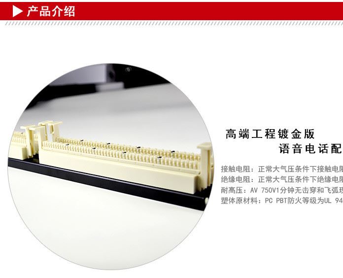 tengfei100對(duì)110語音跳線架 RJ11電話配線架 含模塊 符合19寸機(jī)架示例圖4