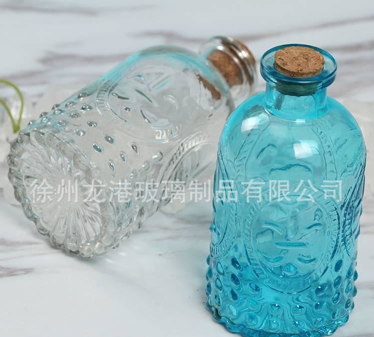 玻璃瓶軟香薰瓶木塞彩色水培插花瓶示例圖3
