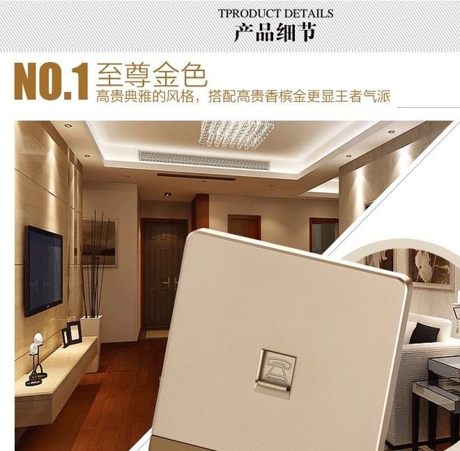 西門子墻壁開關插座面板 86型Q5香檳金插座三孔16A空調(diào)專用插座示例圖11