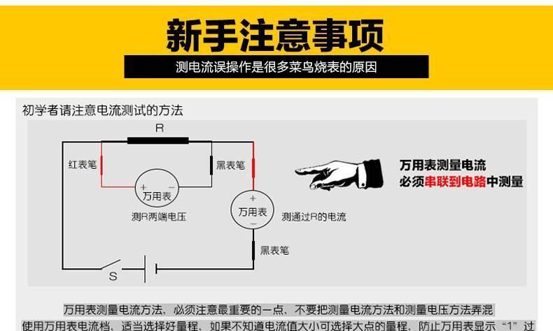 批發(fā)數(shù)字萬用表DT-830L/DT9205A 數(shù)顯式 表 防燒萬用表示例圖1