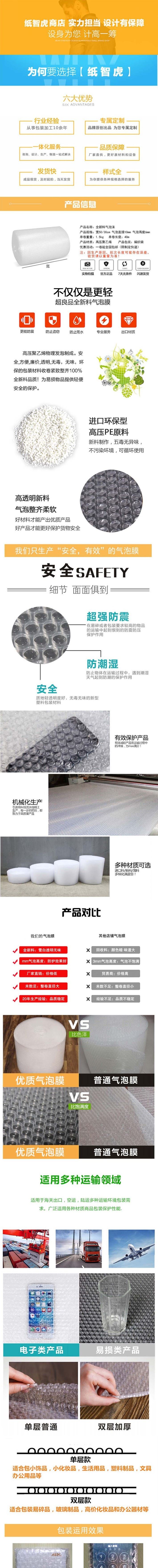 氣泡膜 氣泡袋 包裝填充材料示例圖1