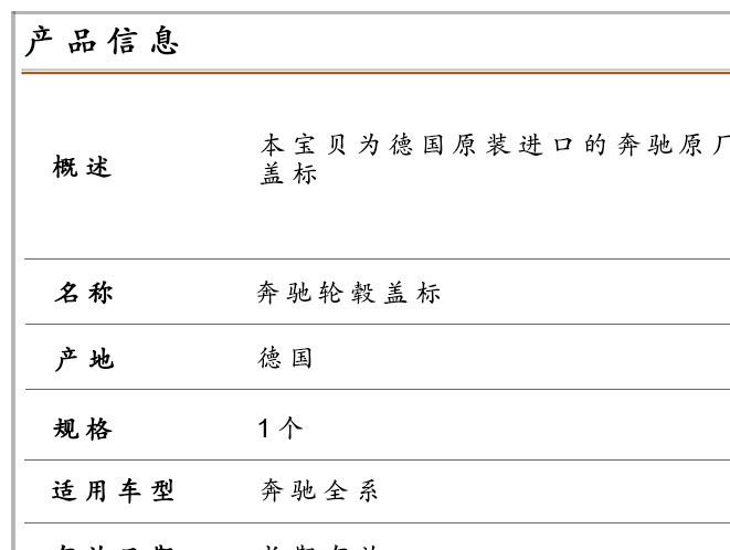 奔馳原廠配件輪轂蓋標E260E300S300S400S350S600ML350輪胎蓋示例圖1