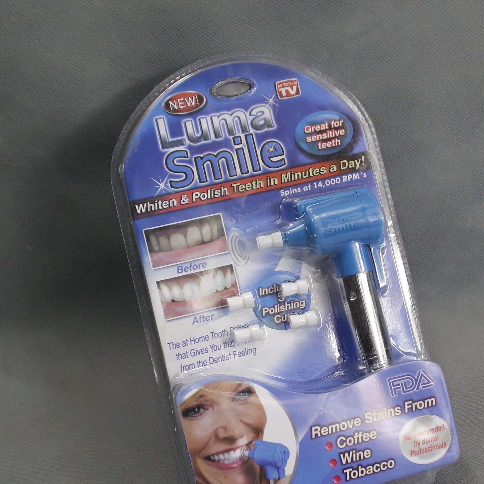 TV新品 Luma Smile 牙齒拋光機 橡膠頭牙齒美白儀 牙刷機 潔牙器示例圖1