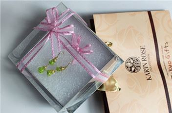 原創美國進口14k包金保鮮花玻璃球長款雙球耳環耳勾示例圖7