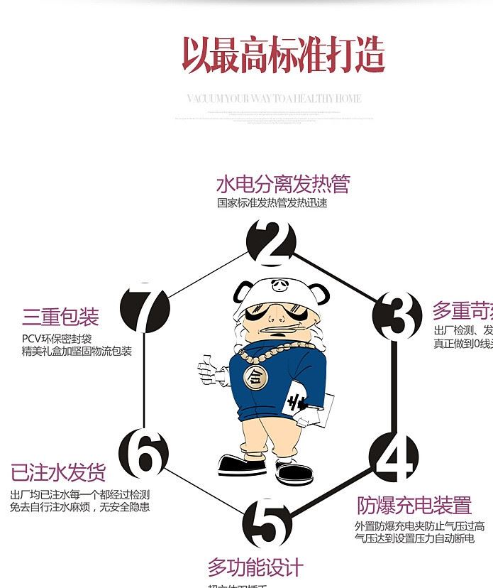 富嘉熱水袋充電防爆暖手寶暖腰寶可拆洗暖寶寶電暖寶卡通電熱寶示例圖9