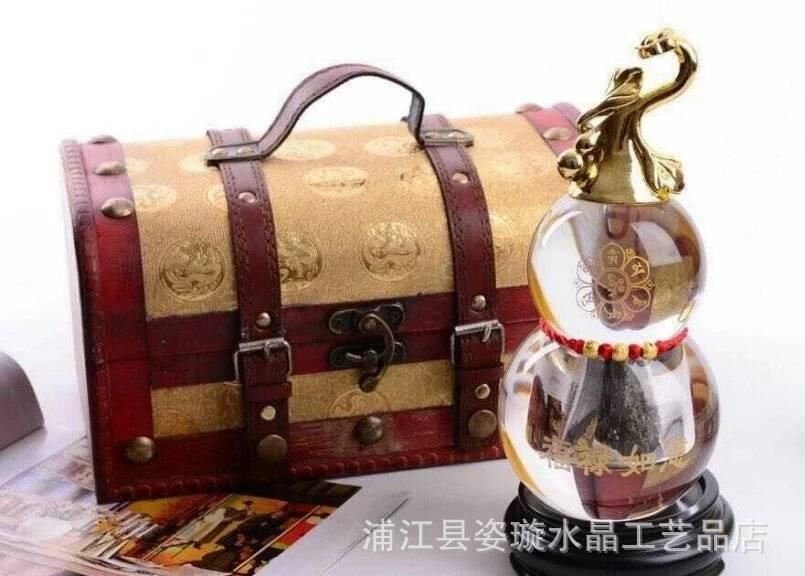 【廠家直銷】水晶金石葫蘆福祿如意來成來財 會銷禮品 點石成金示例圖1