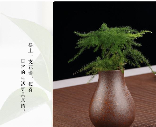 古陶粗陶復(fù)古小花瓶花器花插茶具擺件陶藝家居飾品陶器玉人窯批發(fā)示例圖12