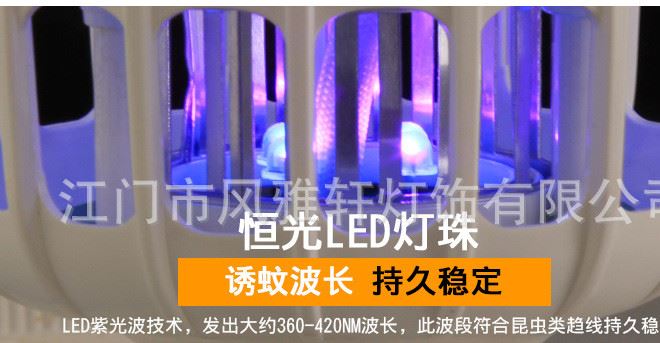 大功率超亮光源E27螺口球泡家用電擊式滅蚊器led滅蚊燈泡示例圖6