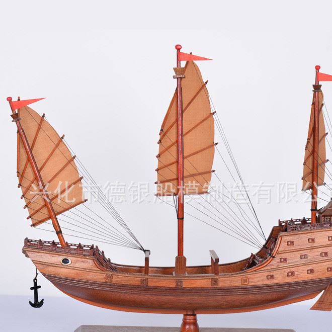 廠家供應(yīng)時(shí)尚個(gè)性木制小船擺件 木船模型擺件 帆船木船模批發(fā)示例圖6