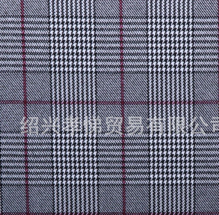 梭織彈力色織格子布時裝面料流行千鳥格女裝褲料裙料時裝套裝布料示例圖14