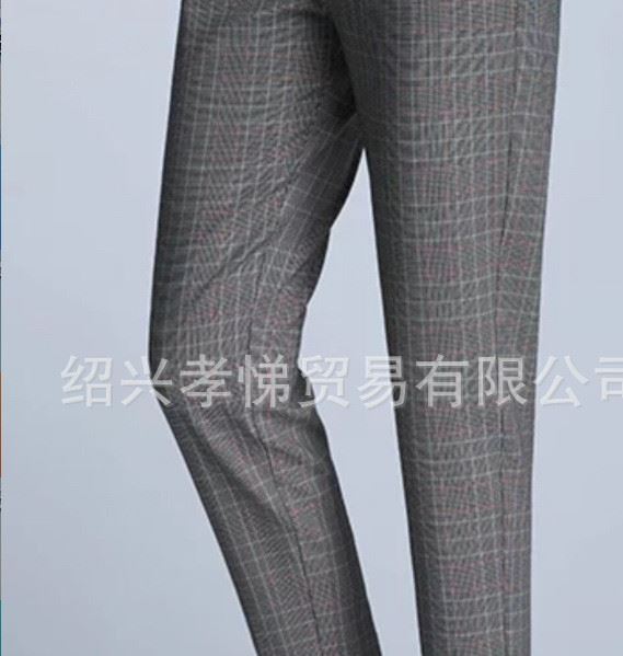 梭織彈力色織格子布時裝面料流行千鳥格女裝褲料裙料時裝套裝布料示例圖17