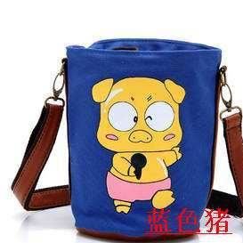 時尚女包十二生肖帆布迷你小包抽口糖果撞色卡通單肩包 廠家直銷示例圖5