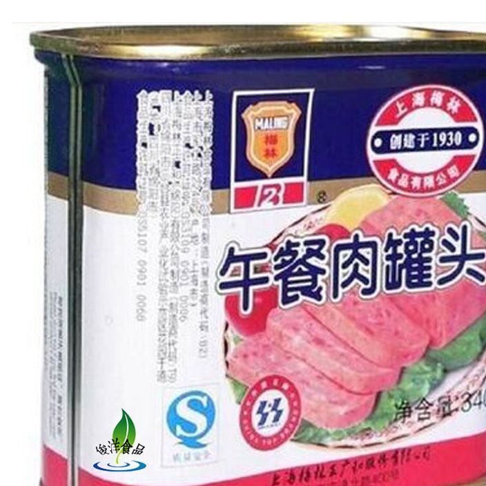 戶外軍罐頭梅林午餐肉340g涮火鍋麻辣香鍋肉制品早餐面包配料示例圖3