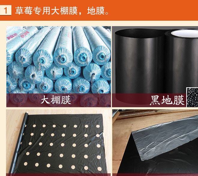 農(nóng)膜 大棚膜 高透光消霧流滴膜 地膜 雙色地膜 反光地膜示例圖1