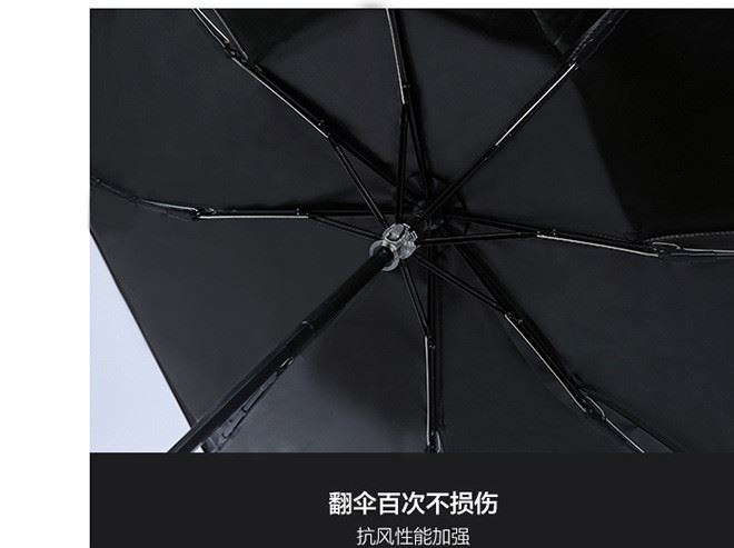 廠家批發(fā)創(chuàng)意雨傘清新防曬黑膠遮陽(yáng)傘 時(shí)尚便捷三折晴雨傘 太陽(yáng)傘示例圖15