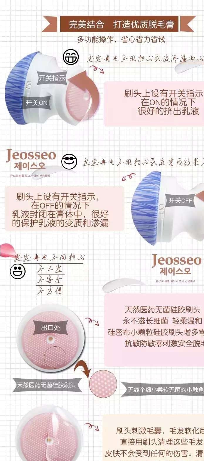 2018年韓國Jeosseo肌之悠脫毛膏快速脫毛無痛癢舒緩敏感現(xiàn)貨示例圖12