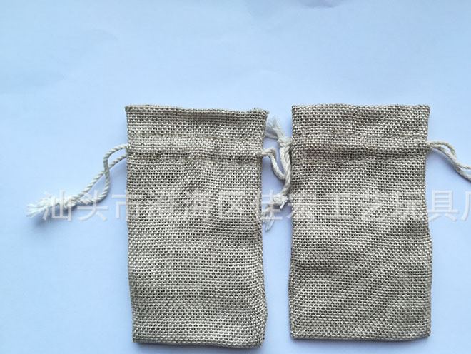 裝螺絲拉繩平口袋小物品麻布袋子束口抽繩小布袋6*10.5CM可定做示例圖3