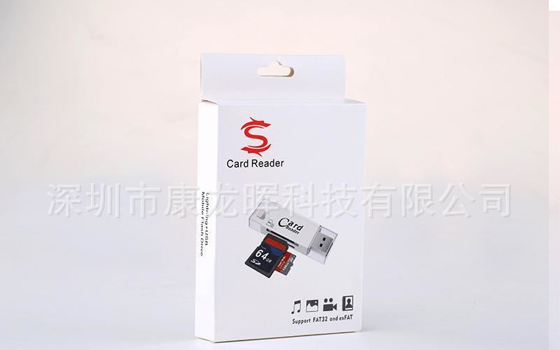 蘋果lighting接口USB讀卡器 多功能二合一 TF卡單反SD卡讀卡器示例圖11