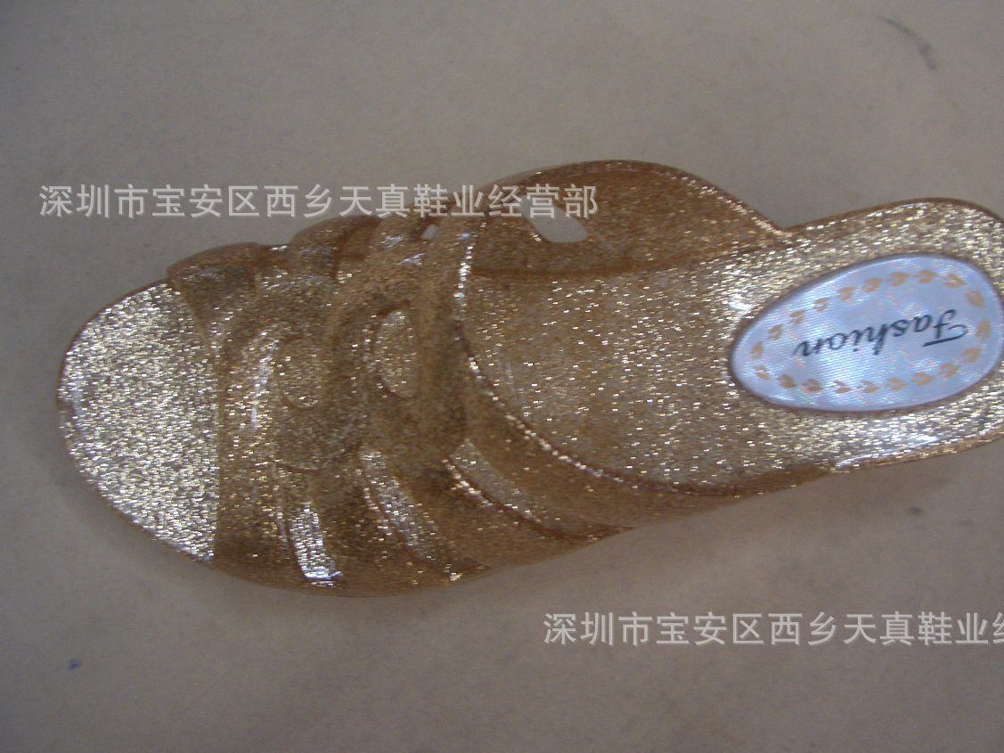 2016夏季新款韓版水晶閃粉女士坡跟涼鞋 舒適透氣鏤空涼拖鞋批發(fā)示例圖6