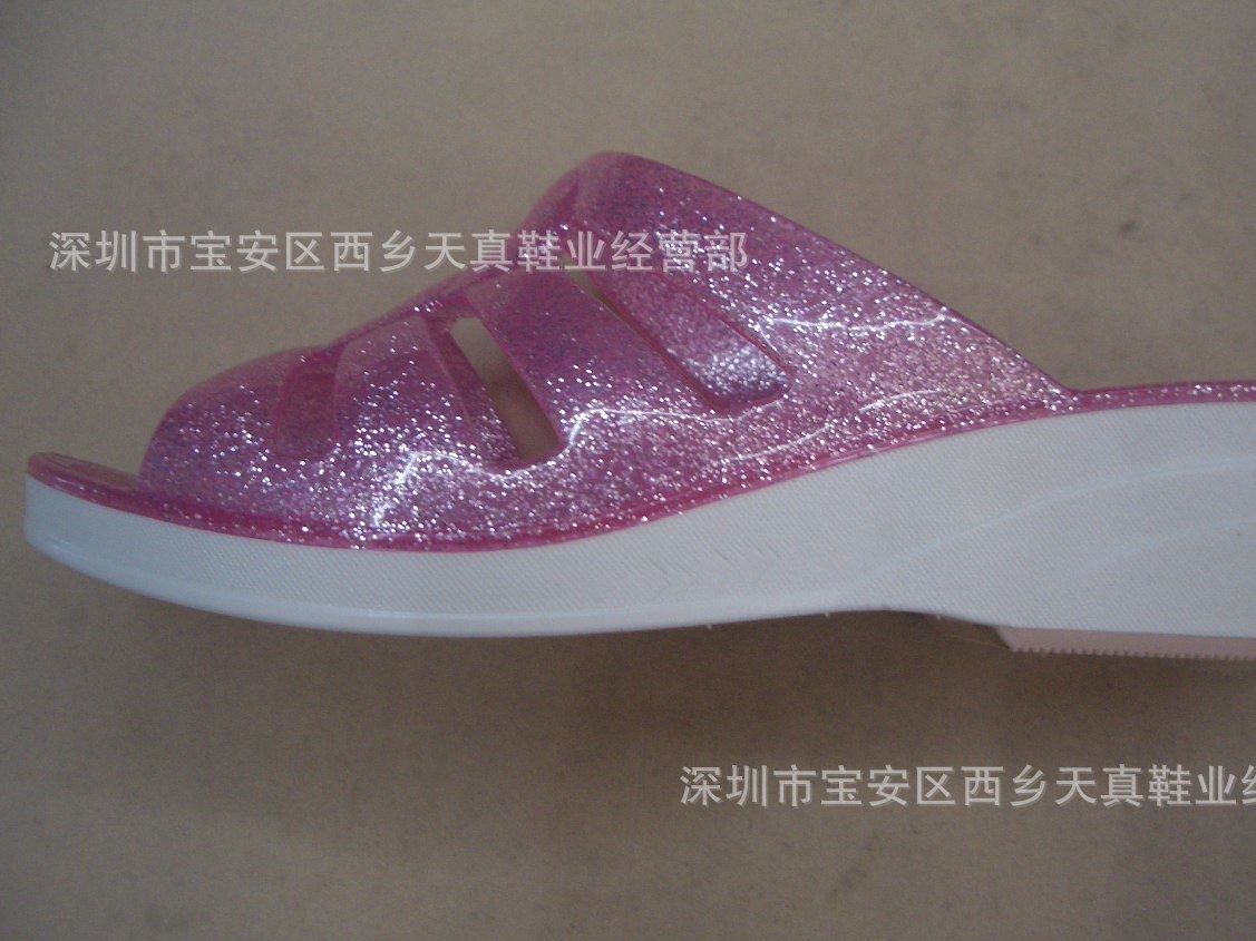 2016夏季新款韓版水晶閃粉女士坡跟涼鞋 舒適透氣鏤空涼拖鞋批發(fā)示例圖12