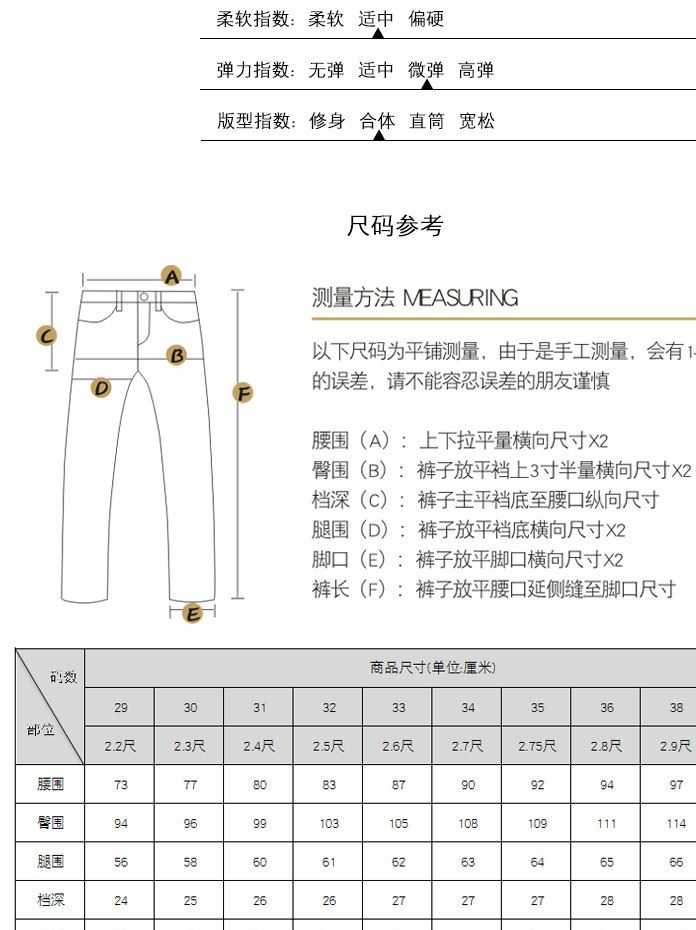 春夏款高端男士牛仔褲薄款修身中腰青年微彈力休閑牛仔商務(wù)直筒褲示例圖5