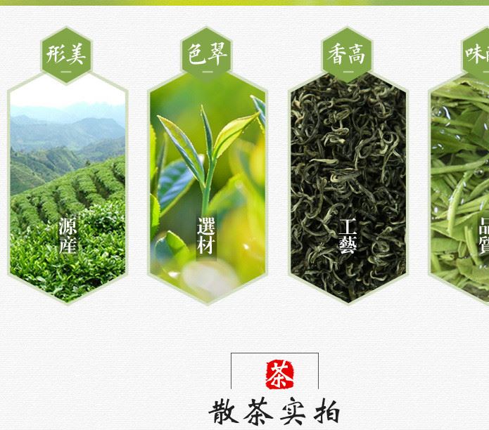 綠茶茶產(chǎn)區(qū)直發(fā)高端綠茶高山云霧英山云霧特級(jí)廬山云霧彎曲型批發(fā)示例圖6