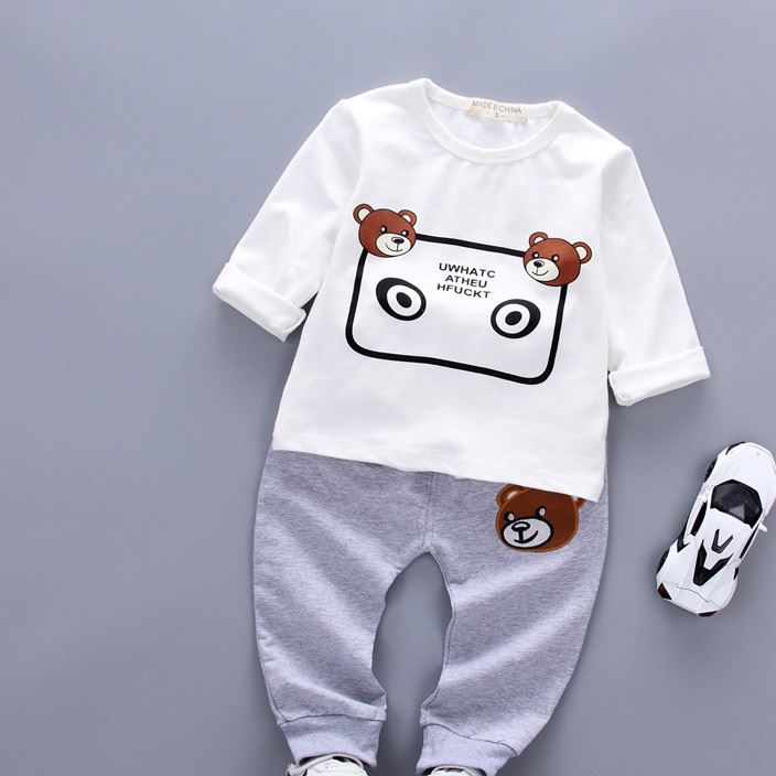童裝男童春秋裝嬰幼兒寶寶0-1-2-3-4周歲兒童春季衣服三件套套裝示例圖2