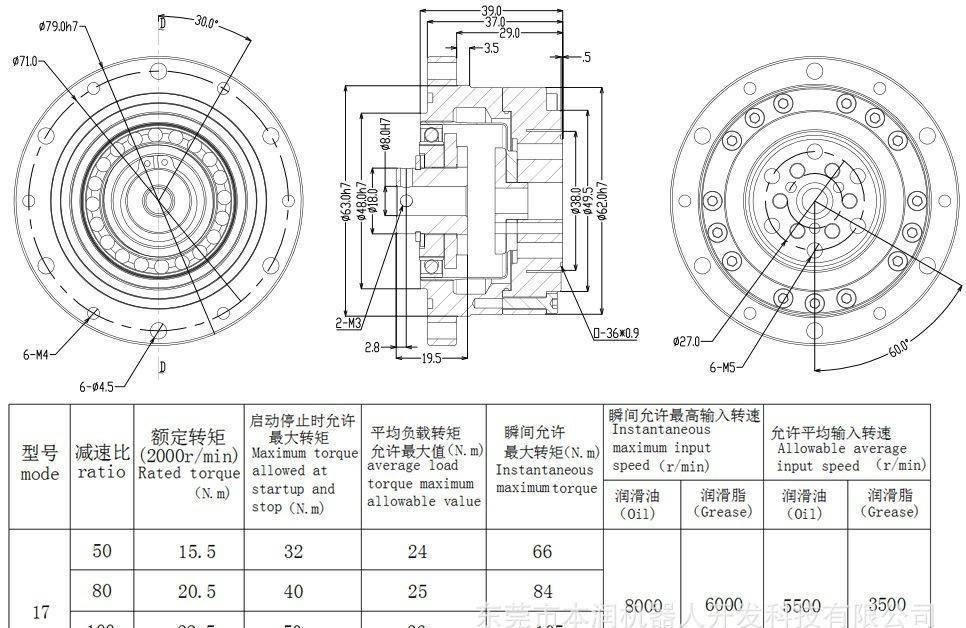 機器人用減速器  諧波減速 減速器 減速機 諧波 本潤機器人示例圖1