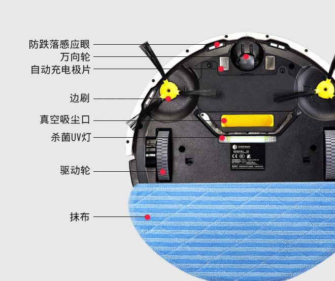 全自動智能掃地 電動干濕拖地機機器人 家用擦地機示例圖18
