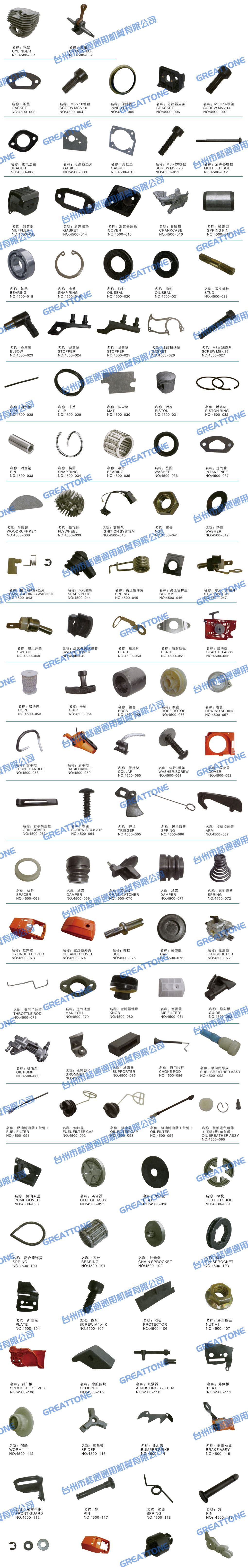 油鋸配件 小松4500-5200  濾油器 渦輪 活塞 通油管 保持架 油鋸示例圖2