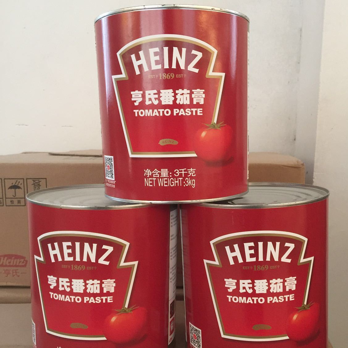 亨氏茄膏HEINZ 亨氏番茄膏凈含量3kg 高濃度番茄醬 西餐原料批發(fā)示例圖1