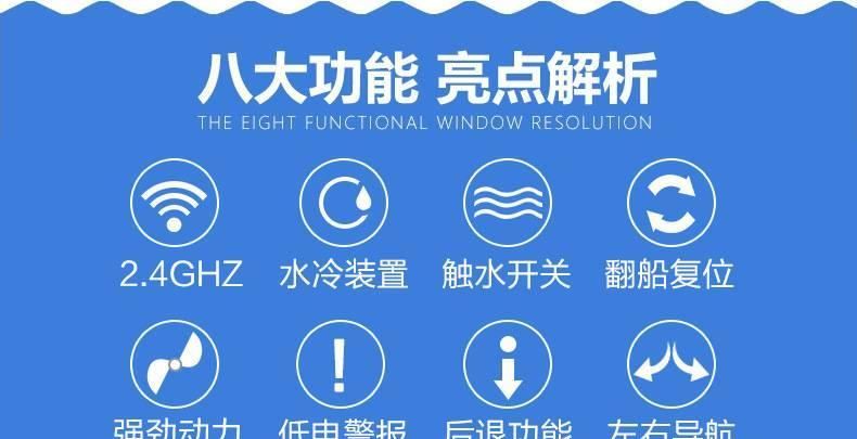 SYMA司馬 Q1兒童水上玩具 大型2.4G遙控船 仿真航模 高速快艇示例圖5