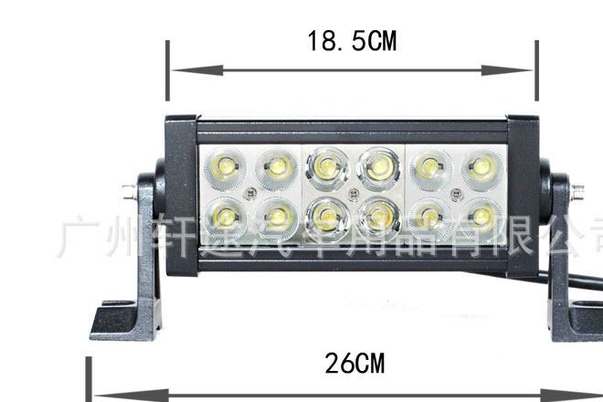 汽車(chē)越野車(chē)改裝 LED長(zhǎng)條燈 車(chē)頂燈12-24V通用 貨車(chē)射燈前杠燈爆閃示例圖1