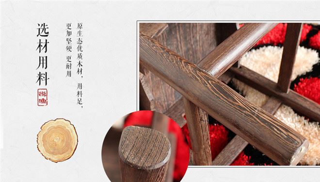 廠家供應客廳小矮凳 雞翅木仿古實木換鞋凳 方形兒童小板凳示例圖19