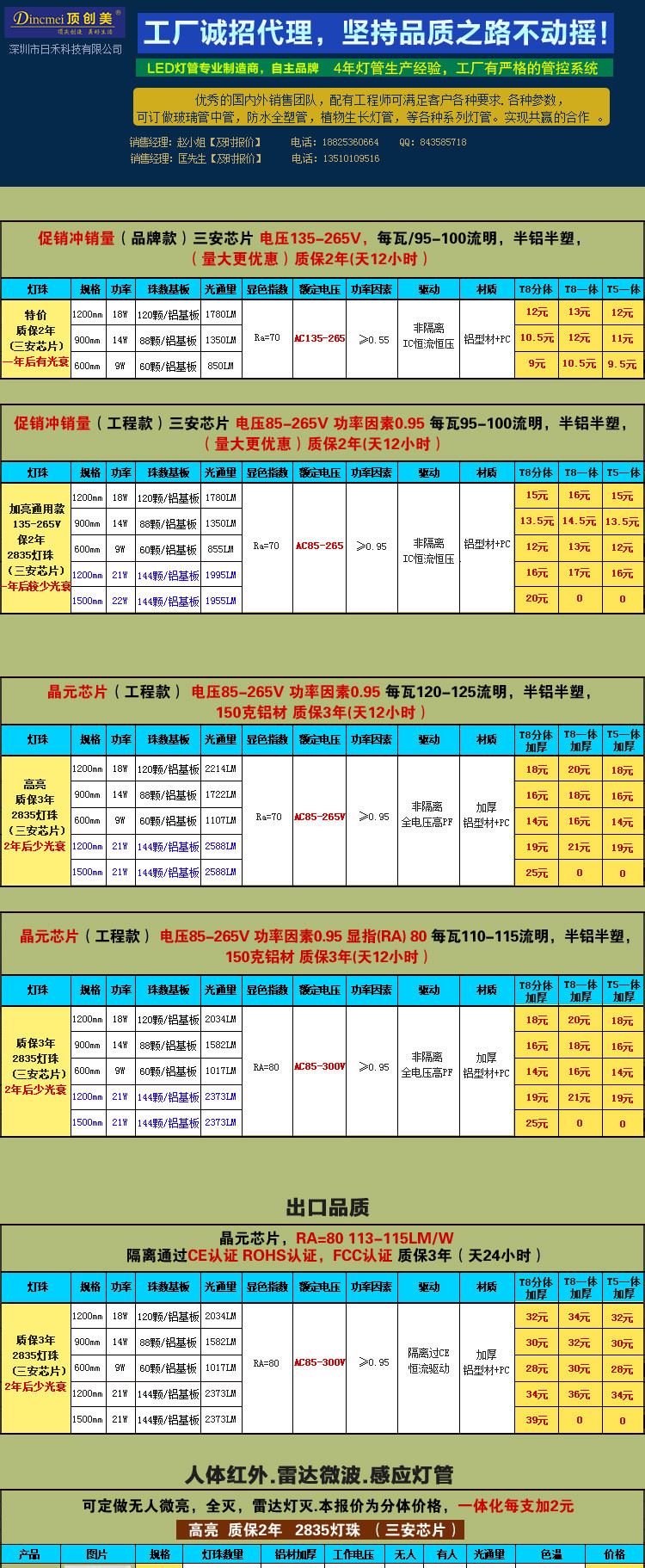 頂創(chuàng)美 led日光燈 T5 T8一體化led日光燈管 led燈管 LED節(jié)能燈管示例圖2