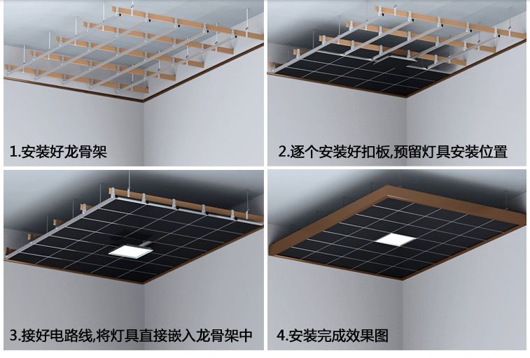 led集成吊頂燈LED面板燈平板燈廚衛(wèi)燈600*600衛(wèi)生間吊頂燈300*300示例圖17