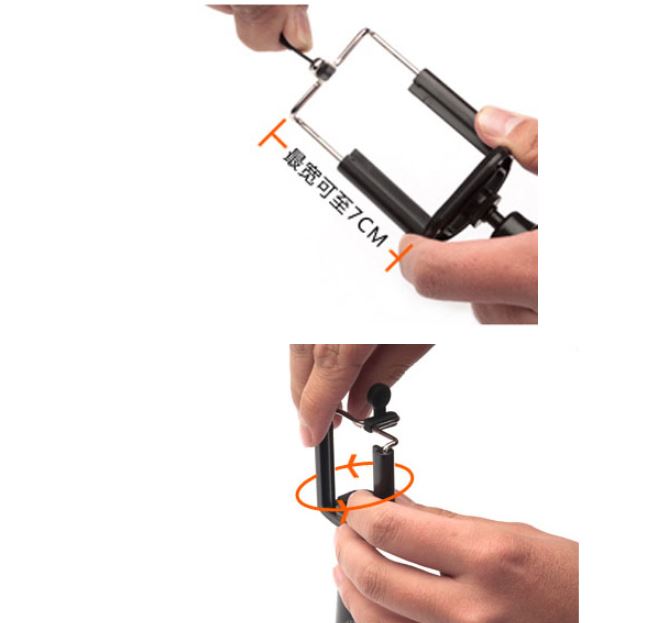 自拍桿支架手機拍照三角架自拍架手機夾子示例圖3