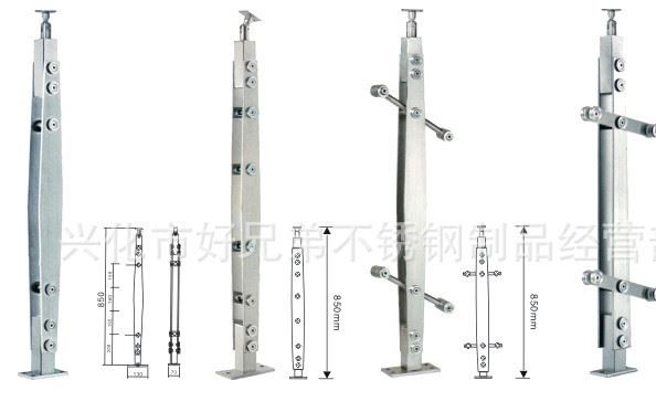 不銹鐵立柱 欄桿立柱 304不銹鋼樓梯立柱 不銹鋼工程立柱批發(fā)示例圖1